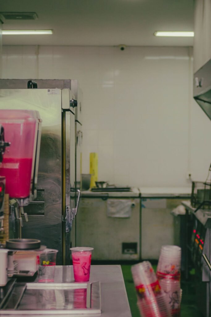 Commercial kitchen interior
